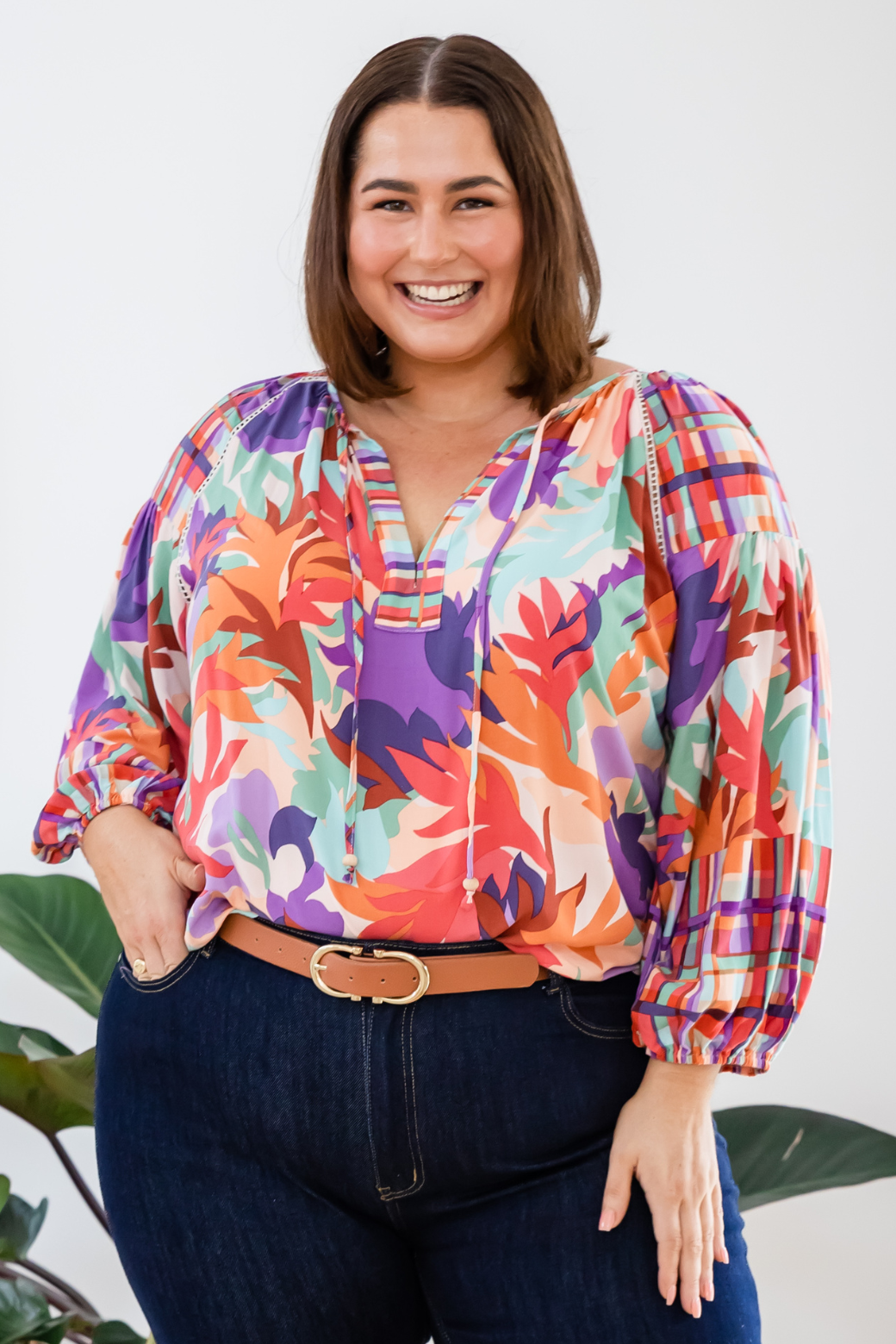 Final Sale l Angela Blouse Phoenix Multi