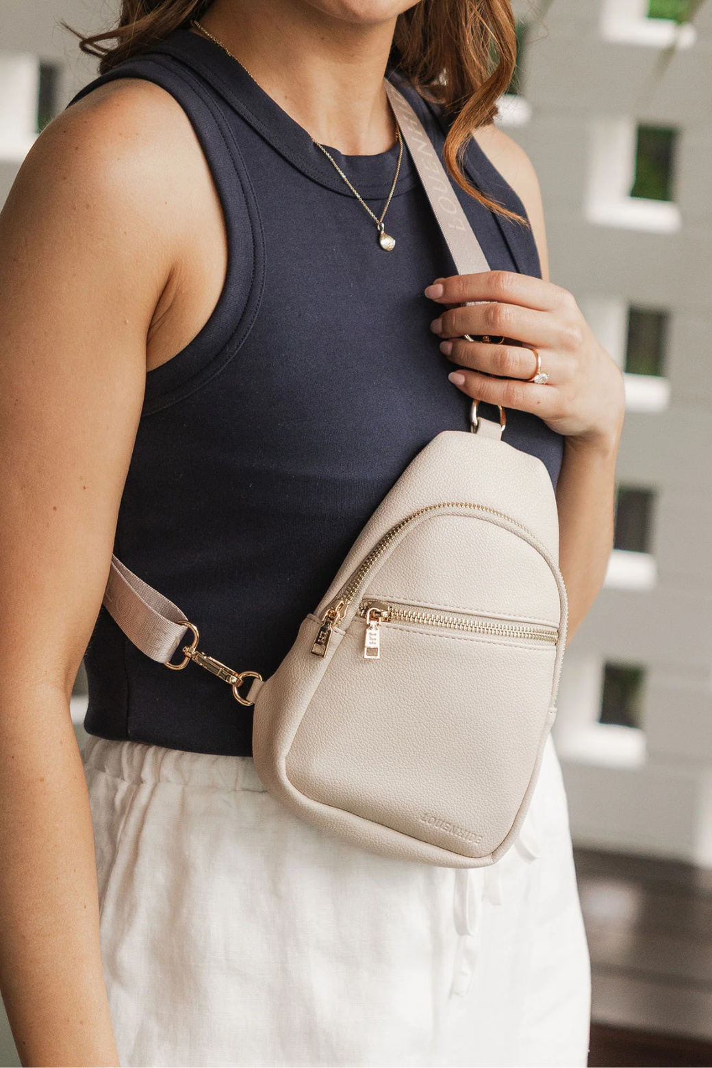 Louenhide Baby Bella Sling Bag Oat