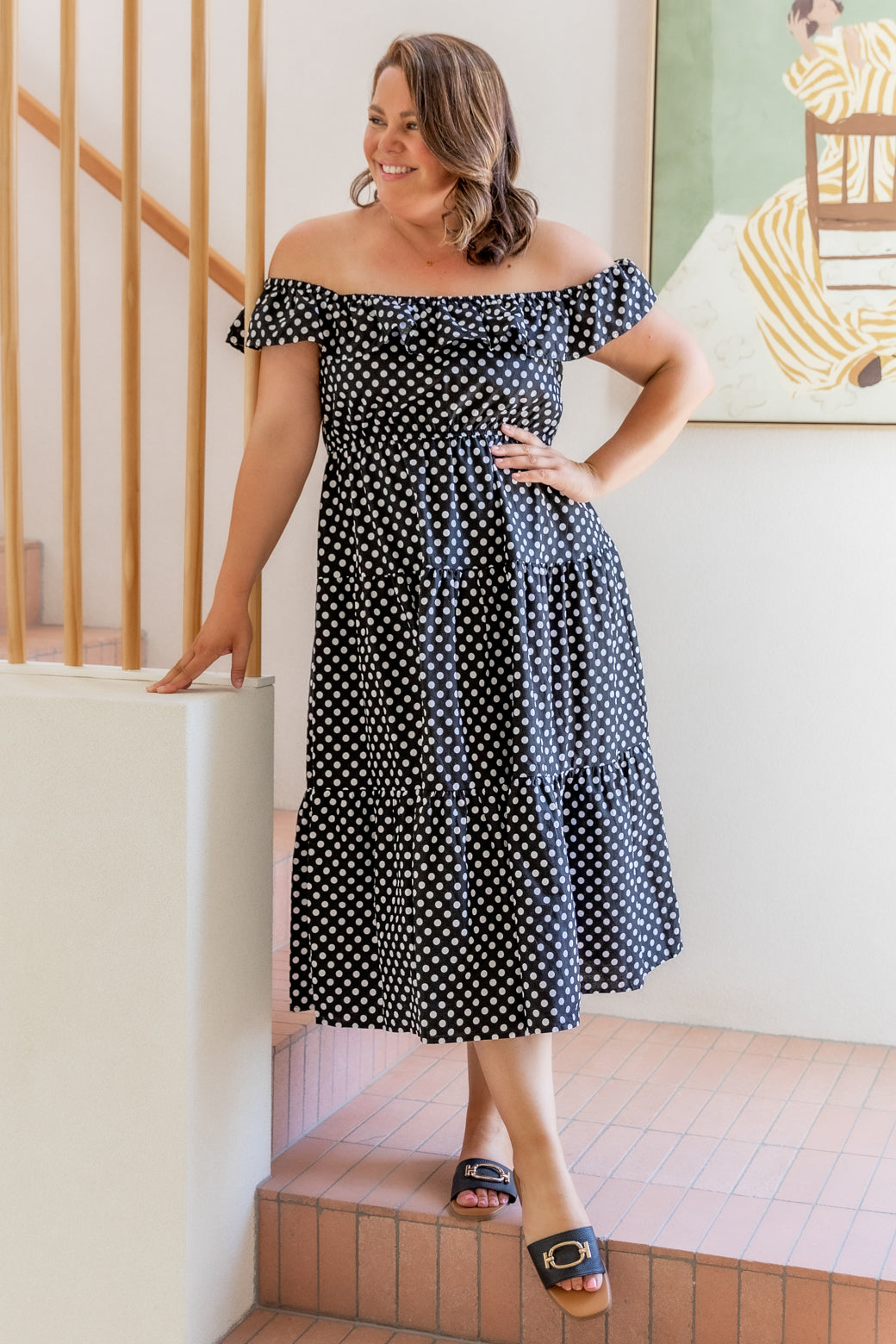 White spot midi dress hotsell