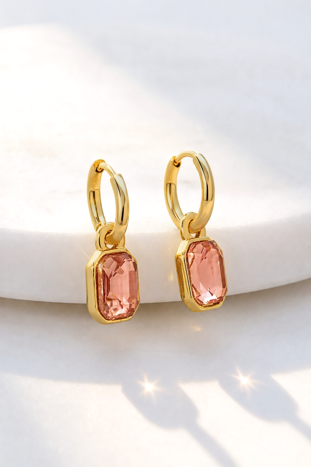 Zafino Morgan Earring Peach/Gold