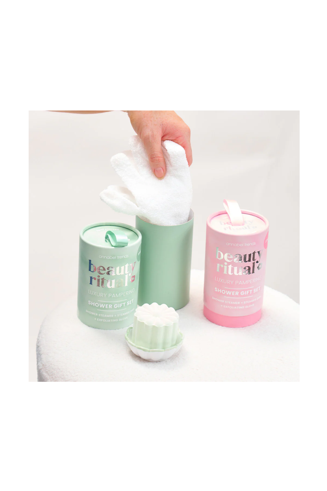 Annabel Trends Beauty Ritual Shower Set- Moss 3pc