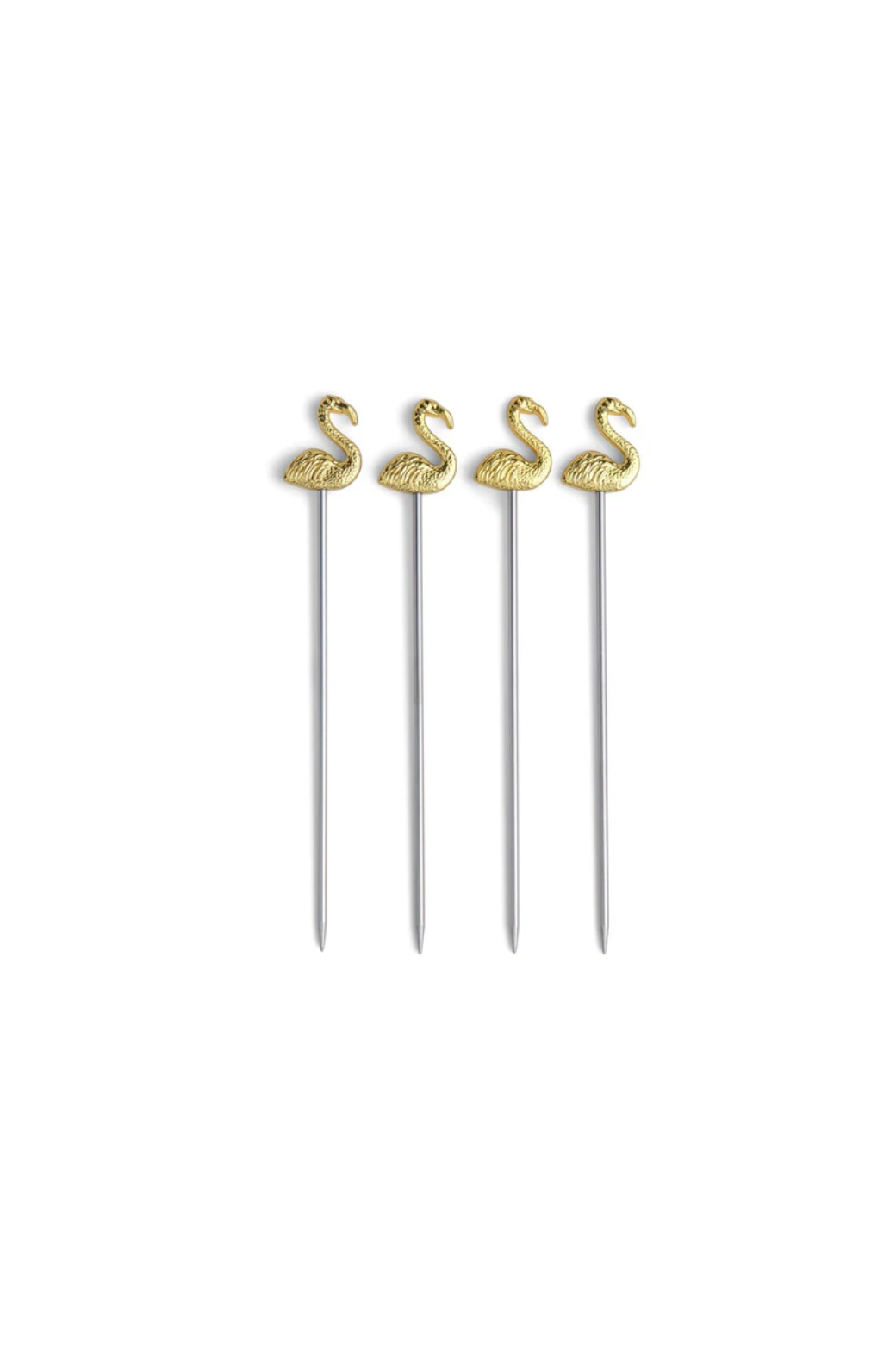 Designworks Collective Lily Flamingo Cocktail Picks 4pk