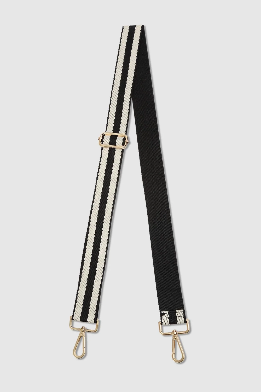 Louenhide Stripe Stripe Webbing Bag Strap Black/Black