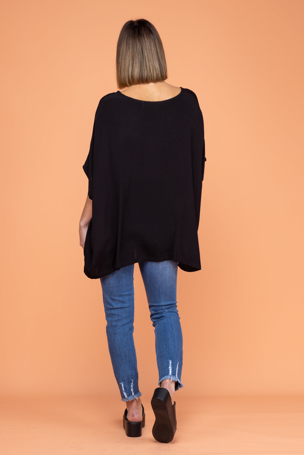 Brodie Drape Top Black