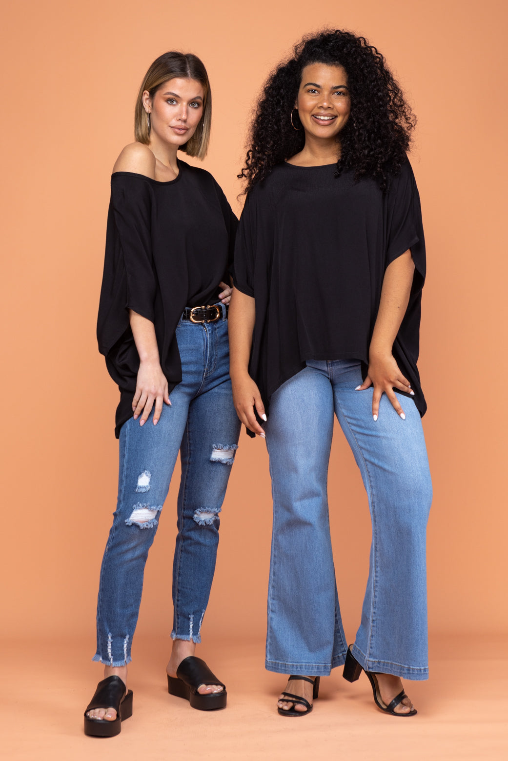 Brodie Drape Top Black