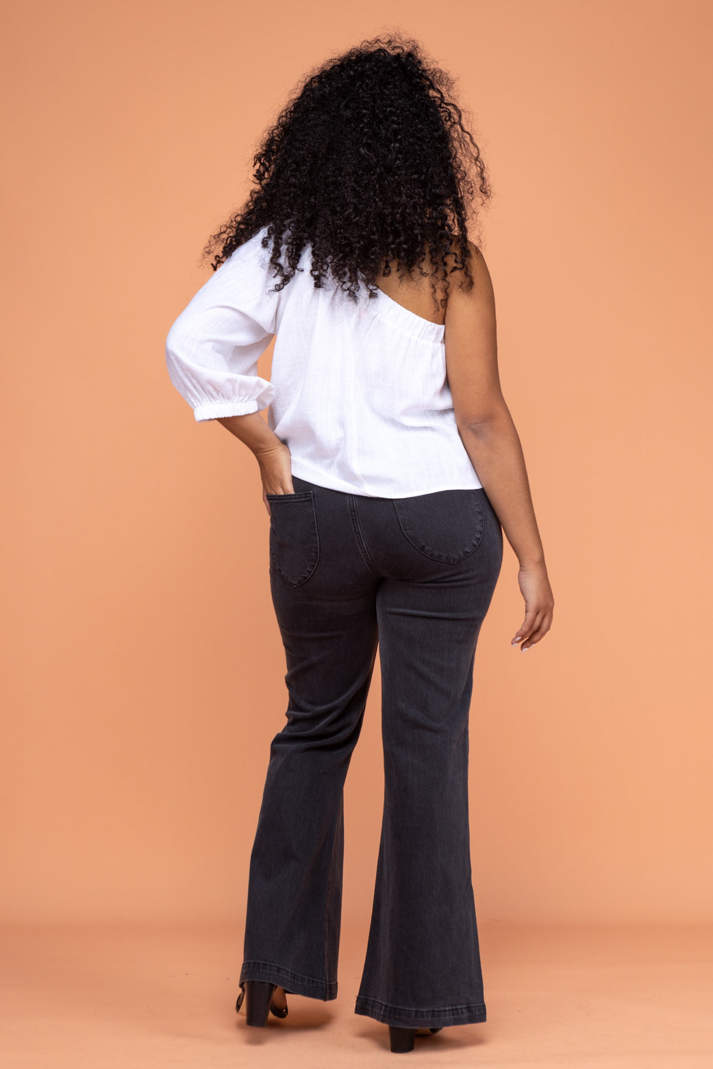 FINAL SALE | Sass Katie Flare Jeans Washed Black