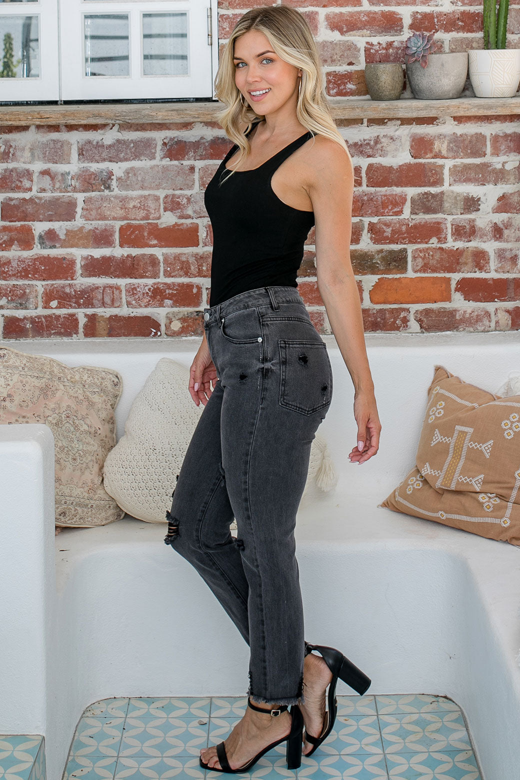 FINAL SALE Sass Emily Jeans Charcoal Wash