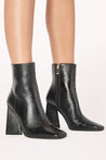 Billini Innis Ankle Boots Black Crinkle Patent