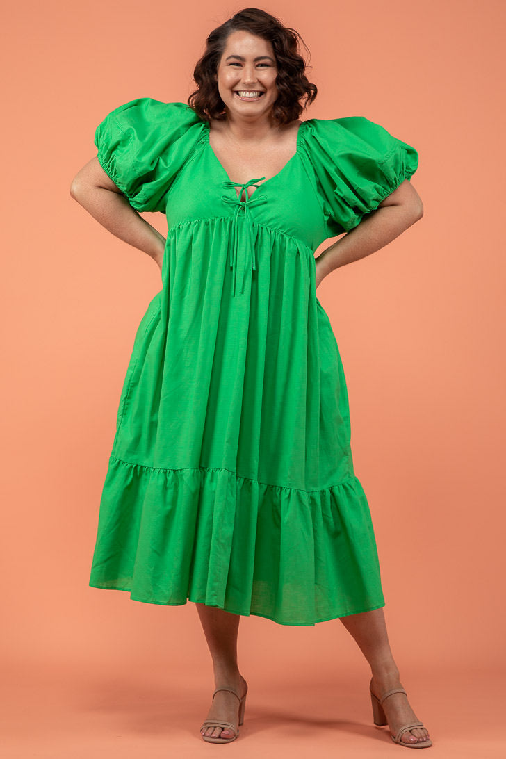 FINAL SALE Lulu Midi Dress Green