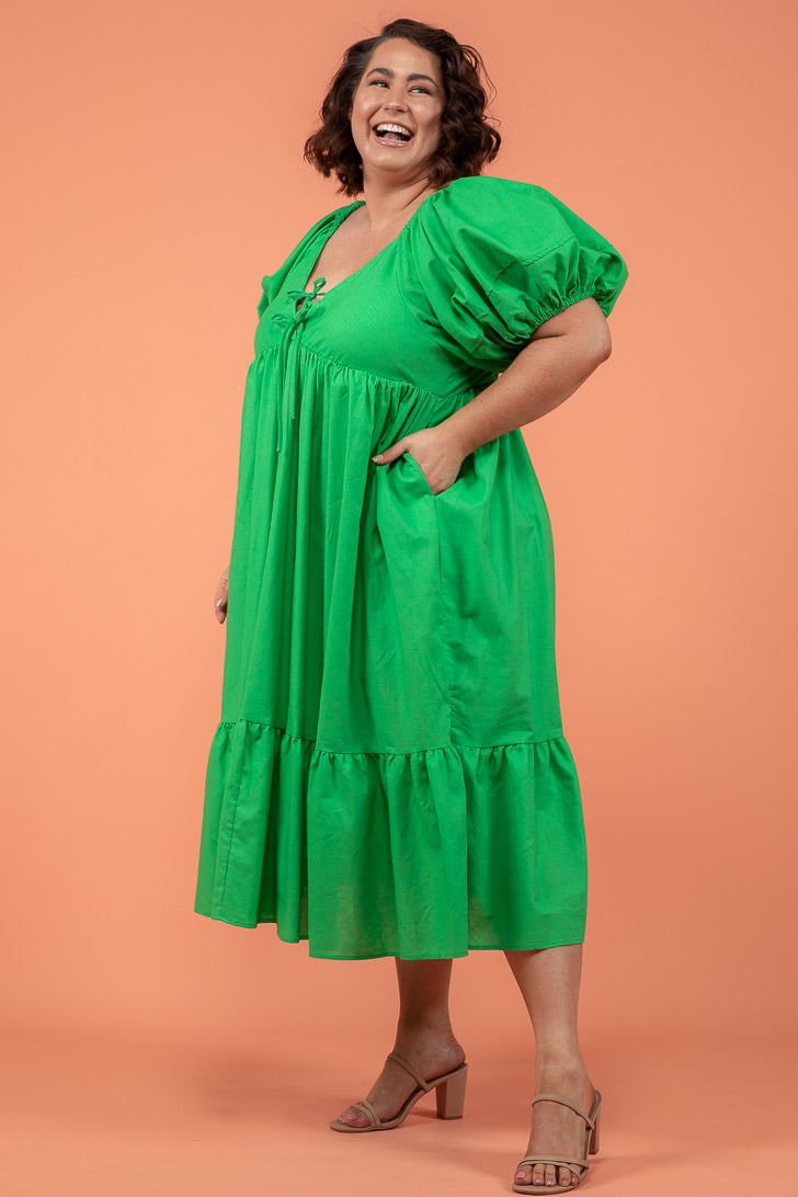 FINAL SALE Lulu Midi Dress Green