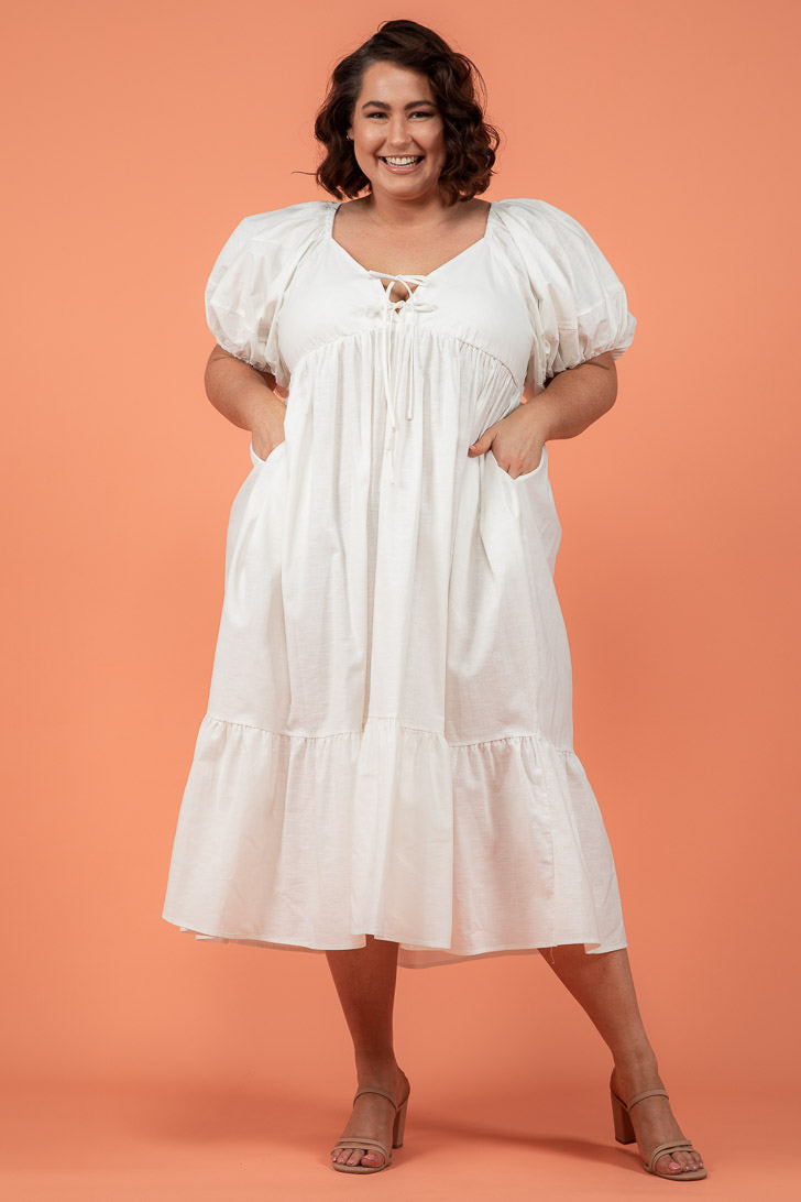 Final Sale | Lulu Midi Dress White