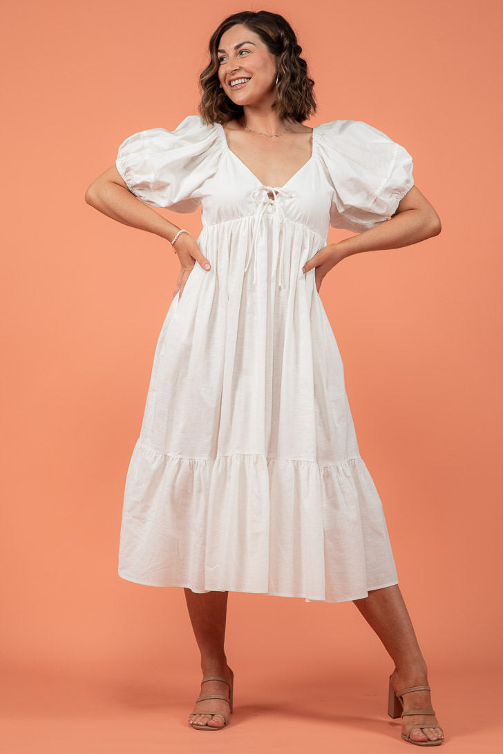Final Sale | Lulu Midi Dress White