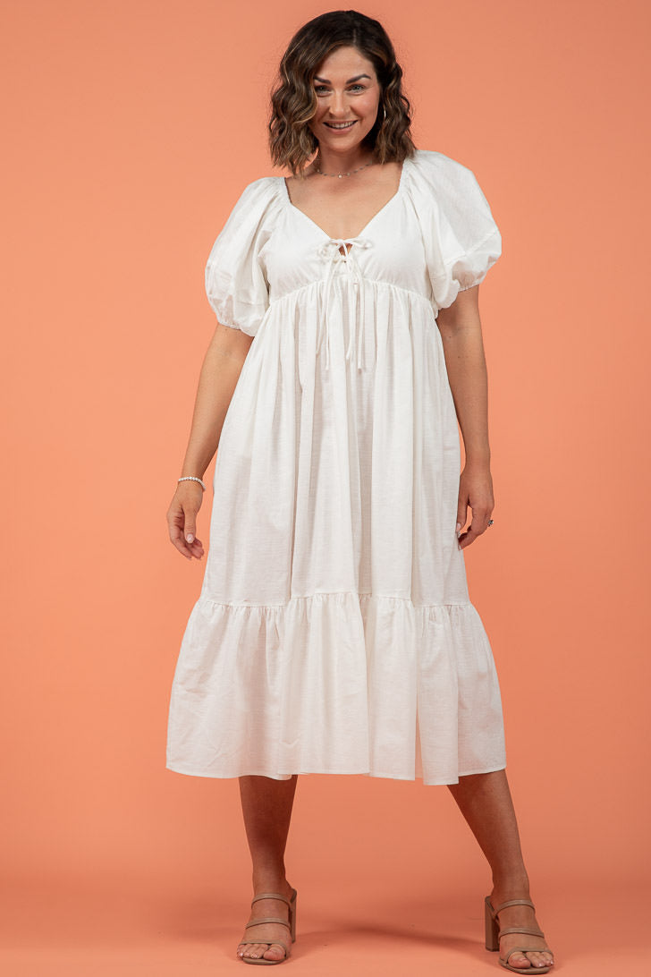 Final Sale | Lulu Midi Dress White