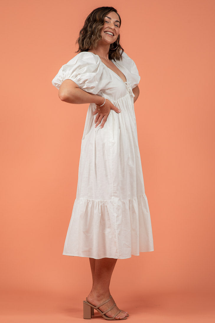Final Sale | Lulu Midi Dress White