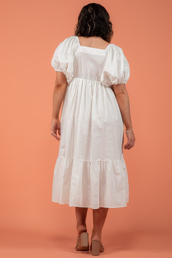 Final Sale | Lulu Midi Dress White