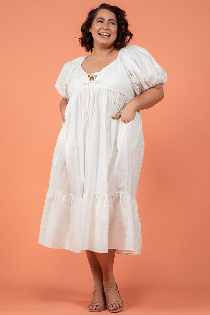 Final Sale | Lulu Midi Dress White