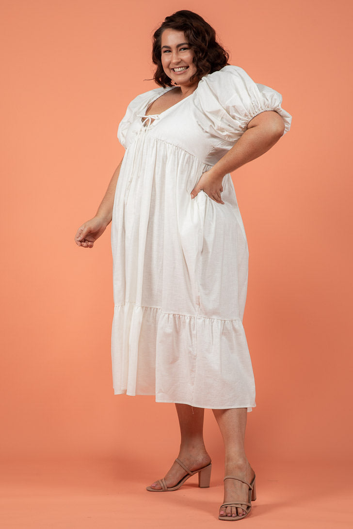 Final Sale | Lulu Midi Dress White