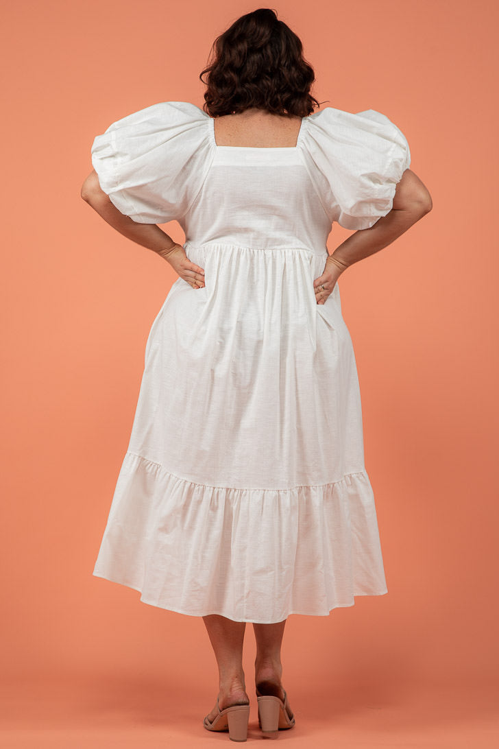 Final Sale | Lulu Midi Dress White