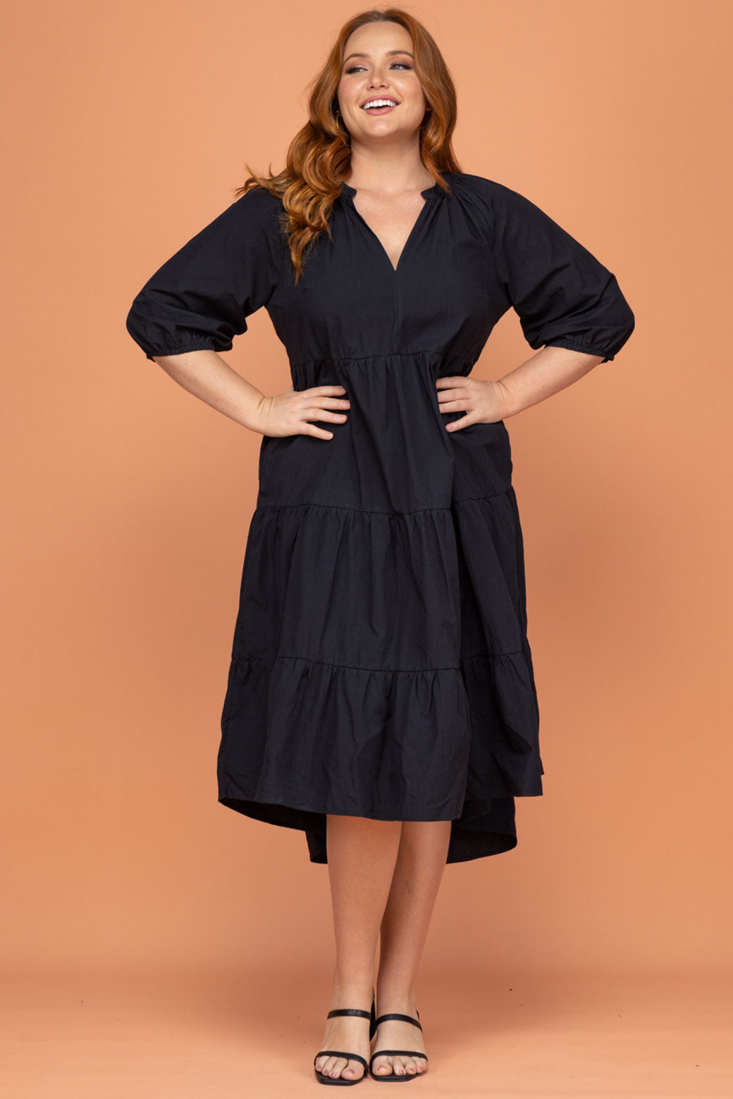 Final Sale | Noah Hi Low Dress Black