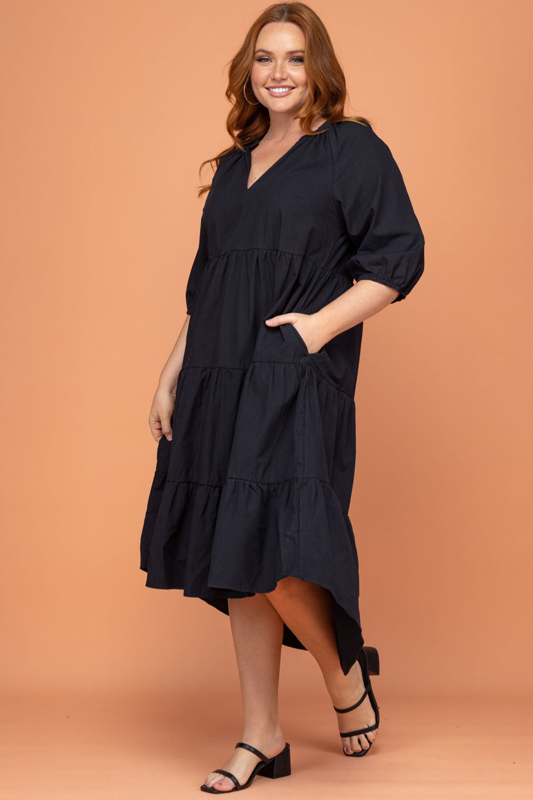 Final Sale | Noah Hi Low Dress Black