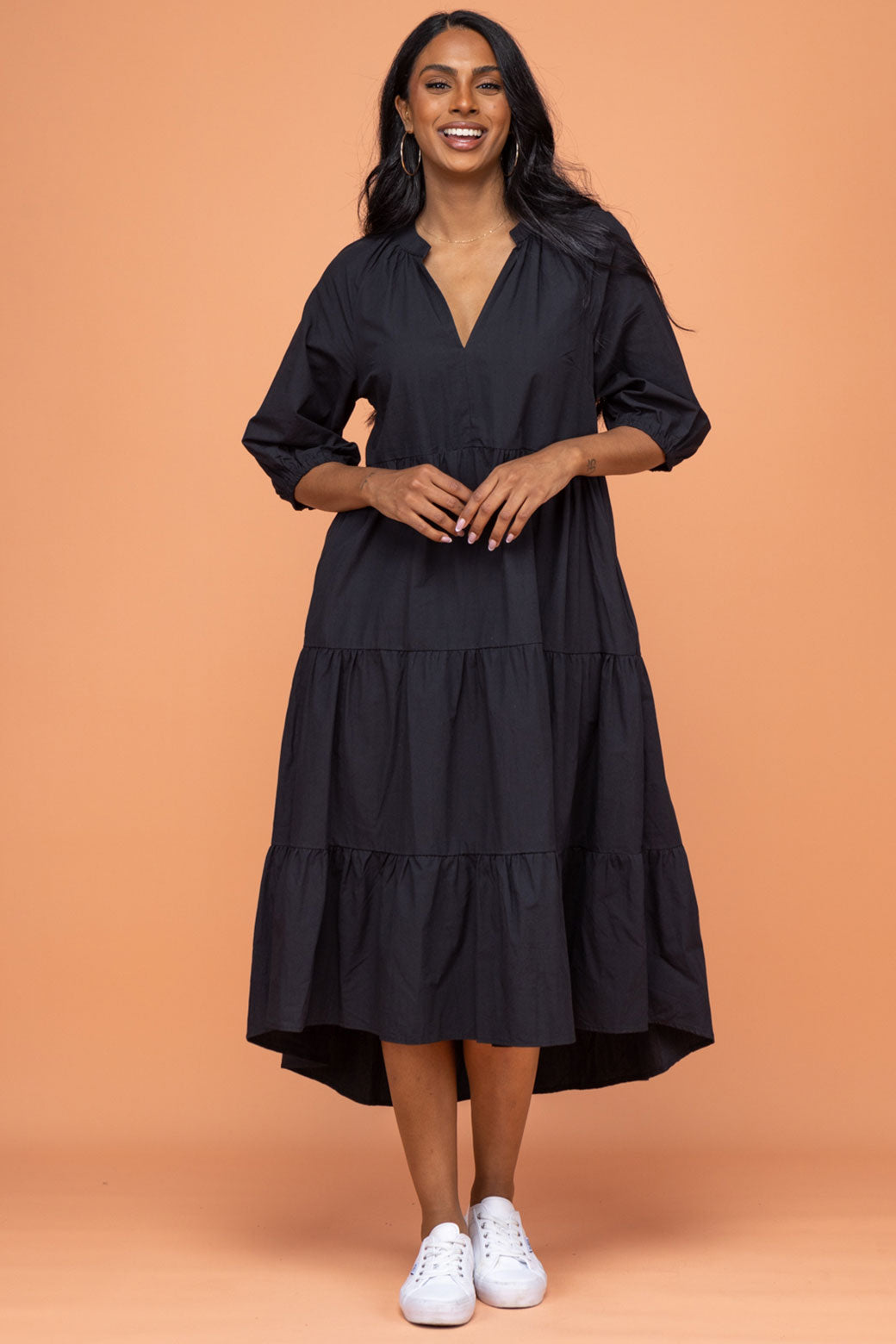 Final Sale | Noah Hi Low Dress Black