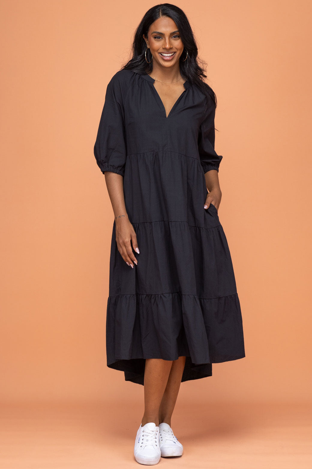Final Sale | Noah Hi Low Dress Black