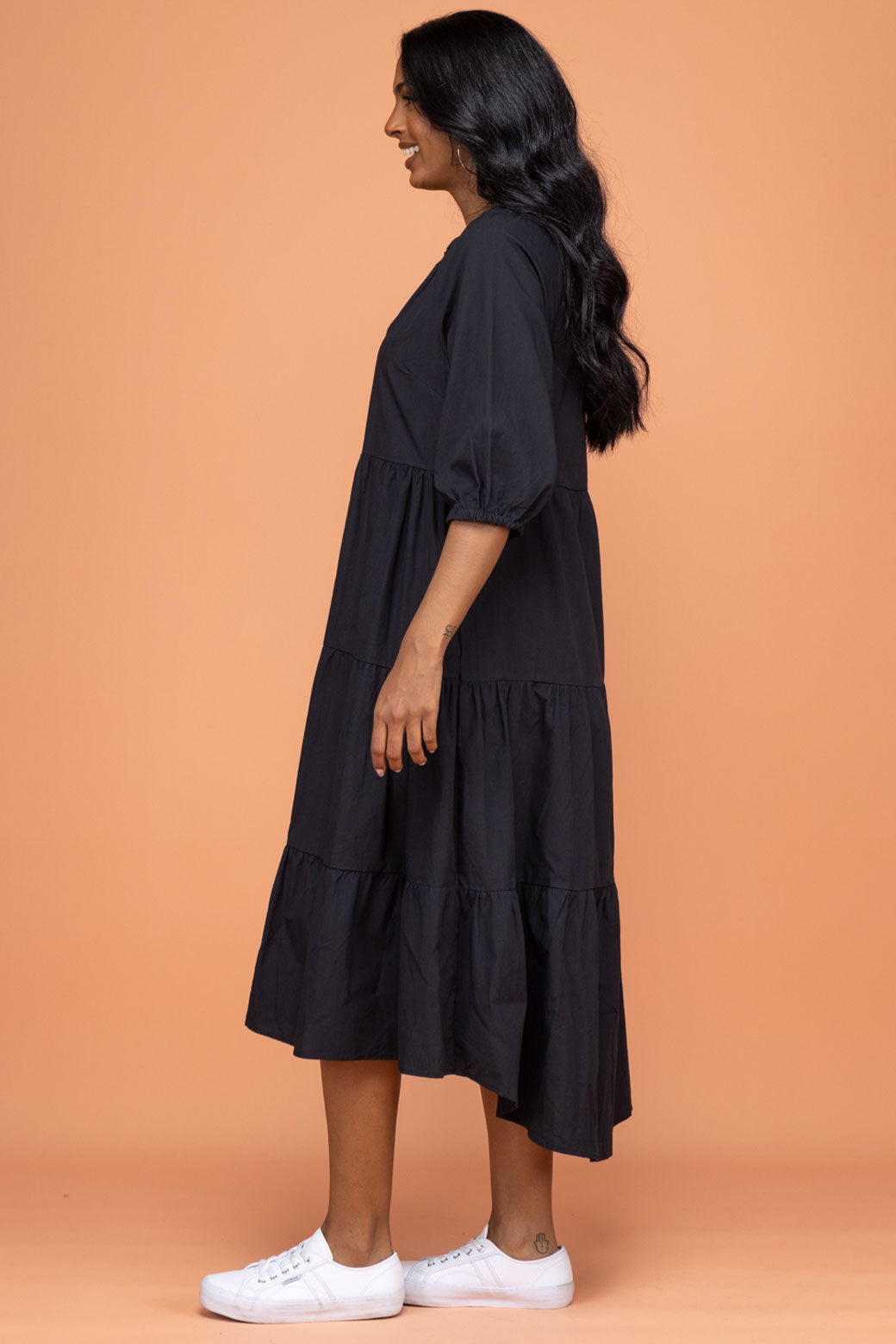 Final Sale | Noah Hi Low Dress Black