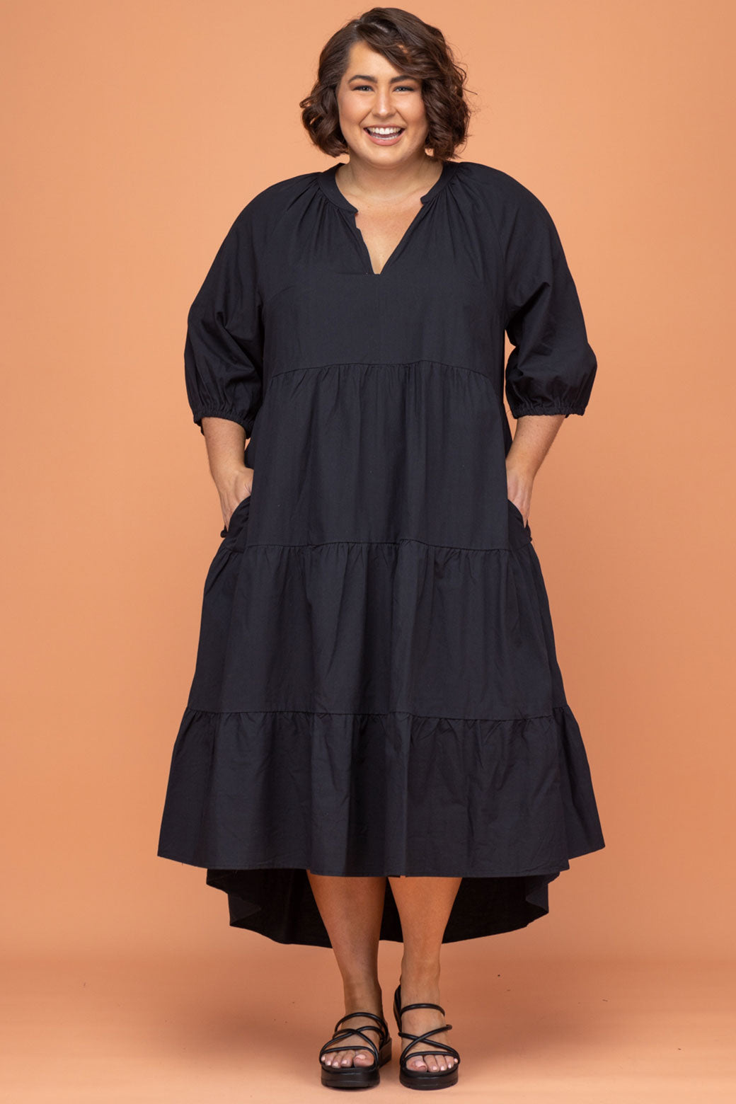 Final Sale | Noah Hi Low Dress Black