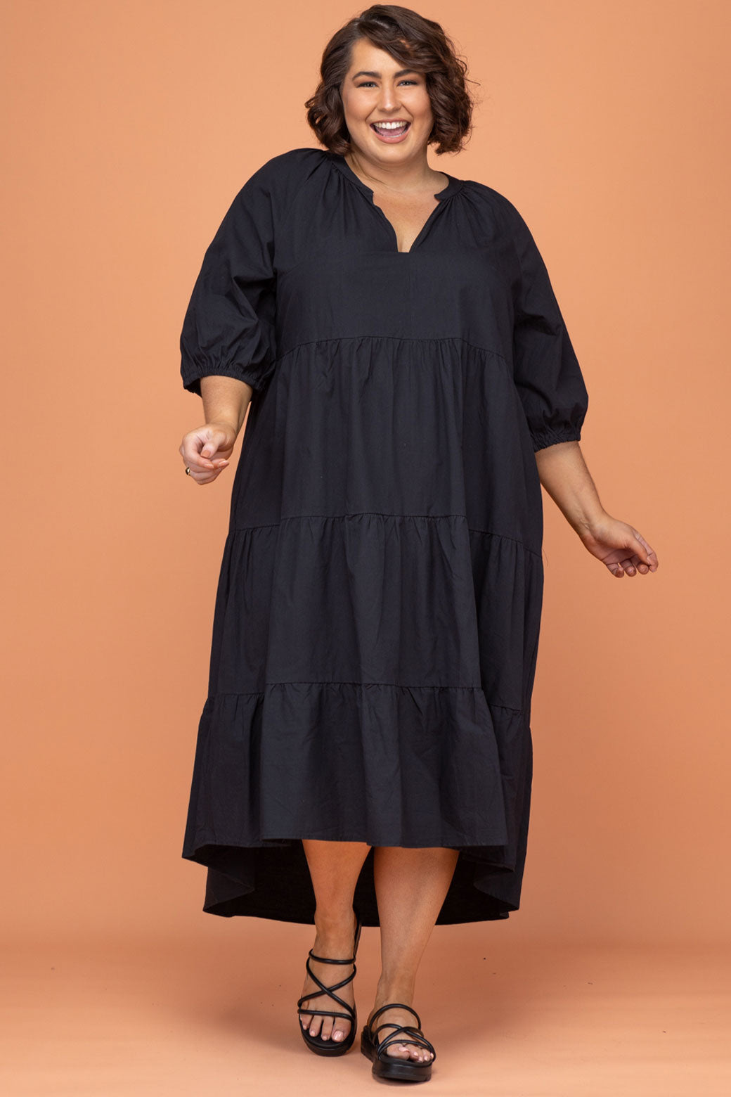 Final Sale | Noah Hi Low Dress Black