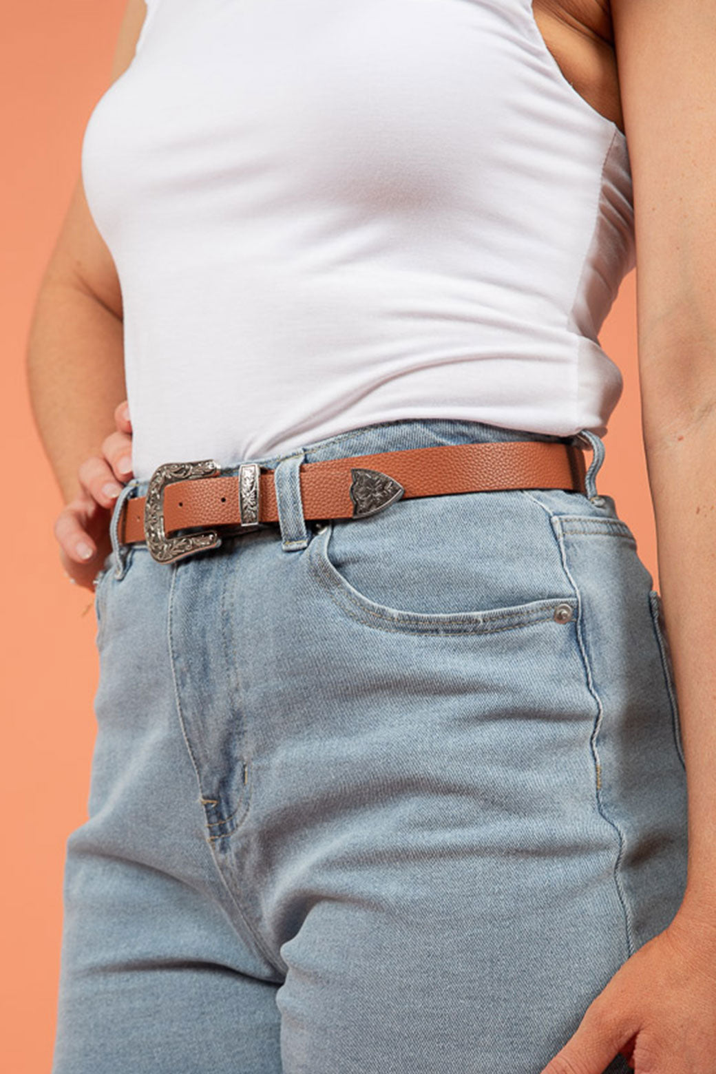 Olivia Western Belt Tan