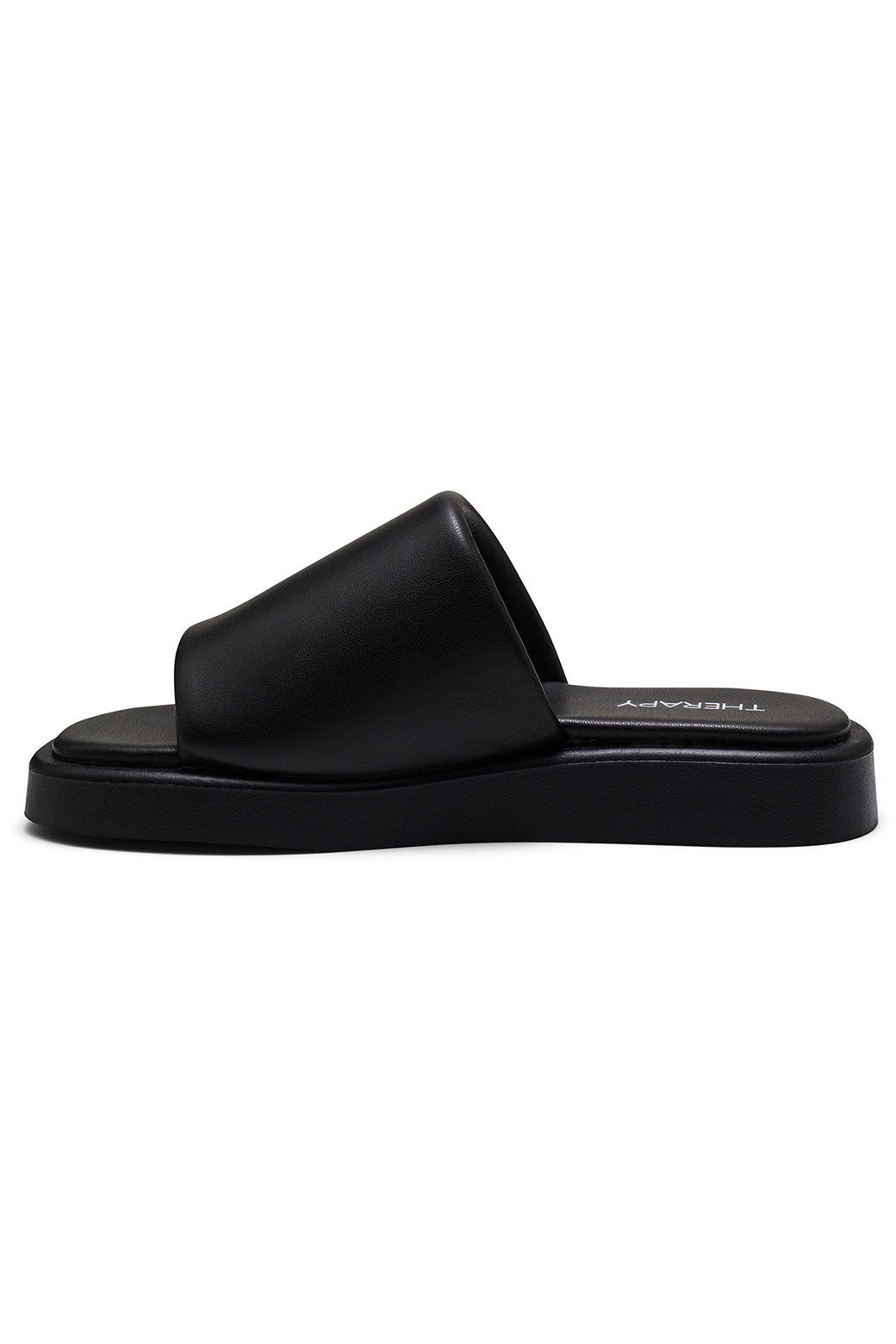 FINAL SALE Therapy Puffy Slides Black