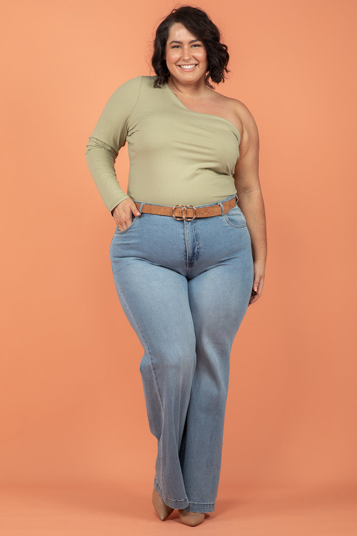 FINAL SALE | Sass Anna One Sleeve Top Sage Green