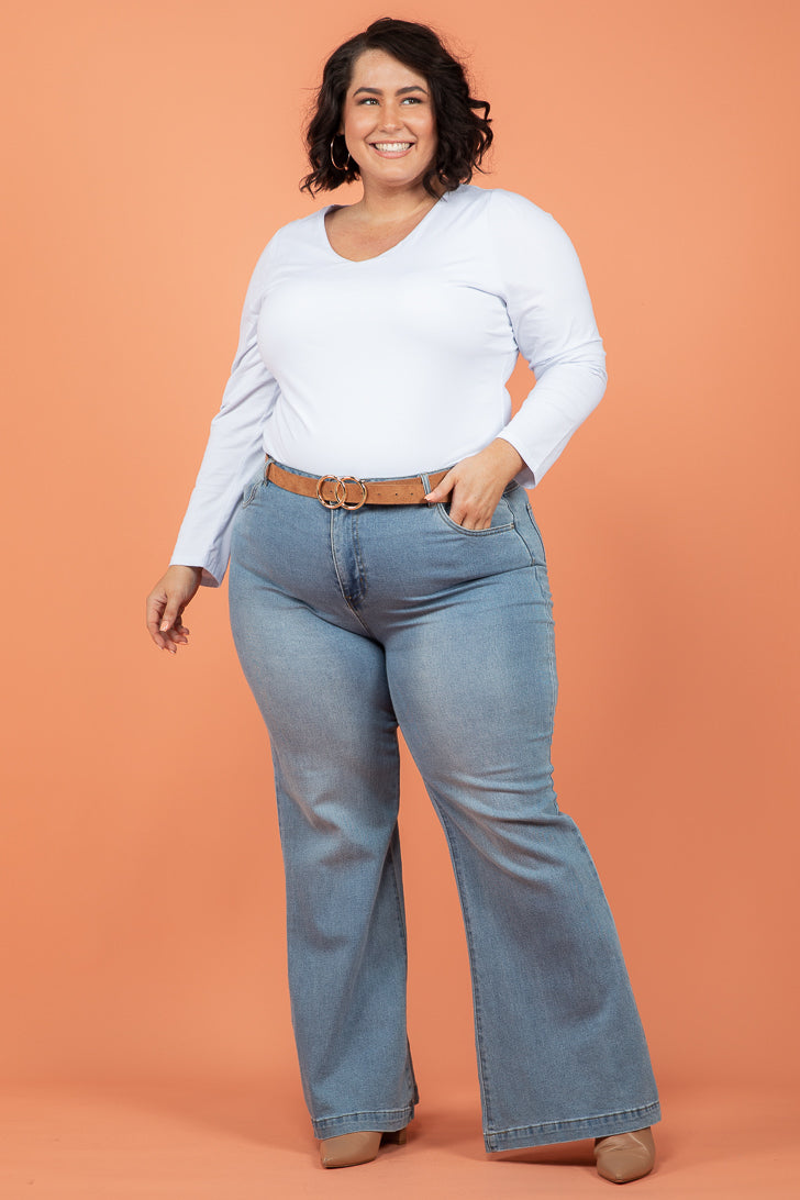 FINAL SALE | Sass Serena Vee Top White