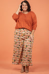 Sass Valerie Belted Wide Leg Pant Fall Floral Print