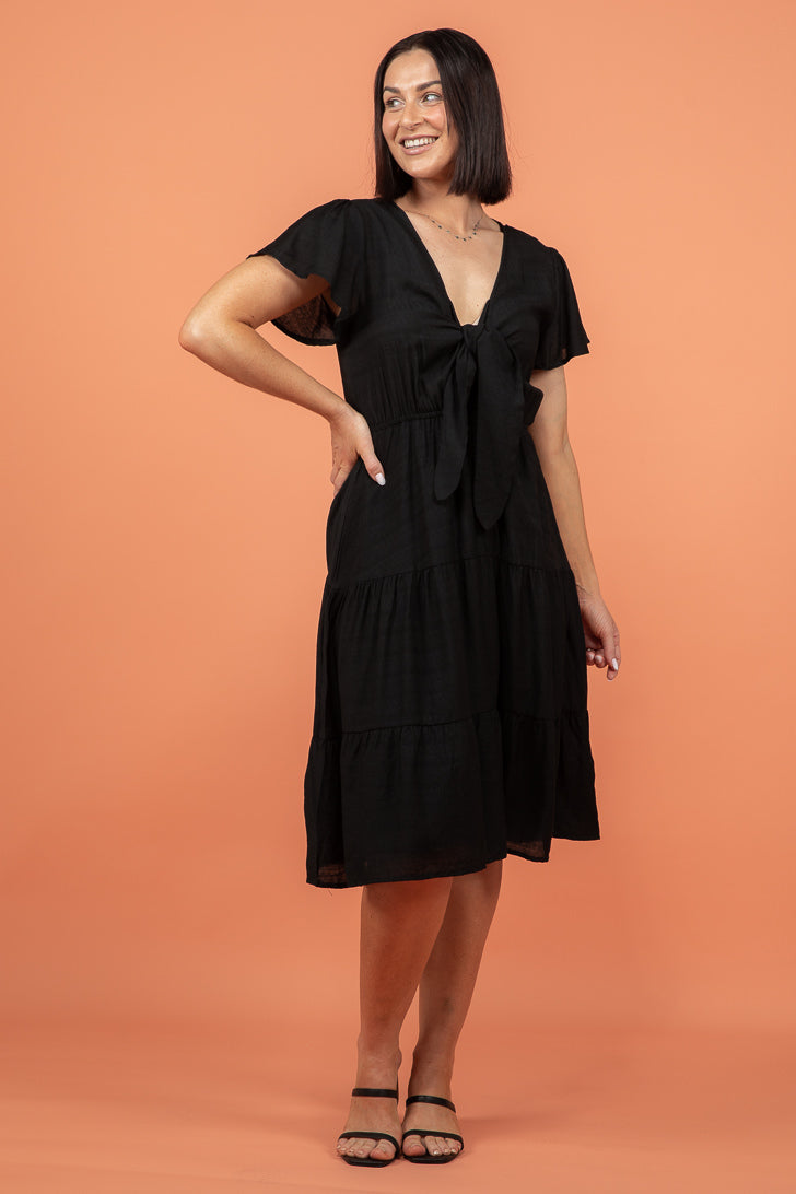 Tiana Midi Dress Black