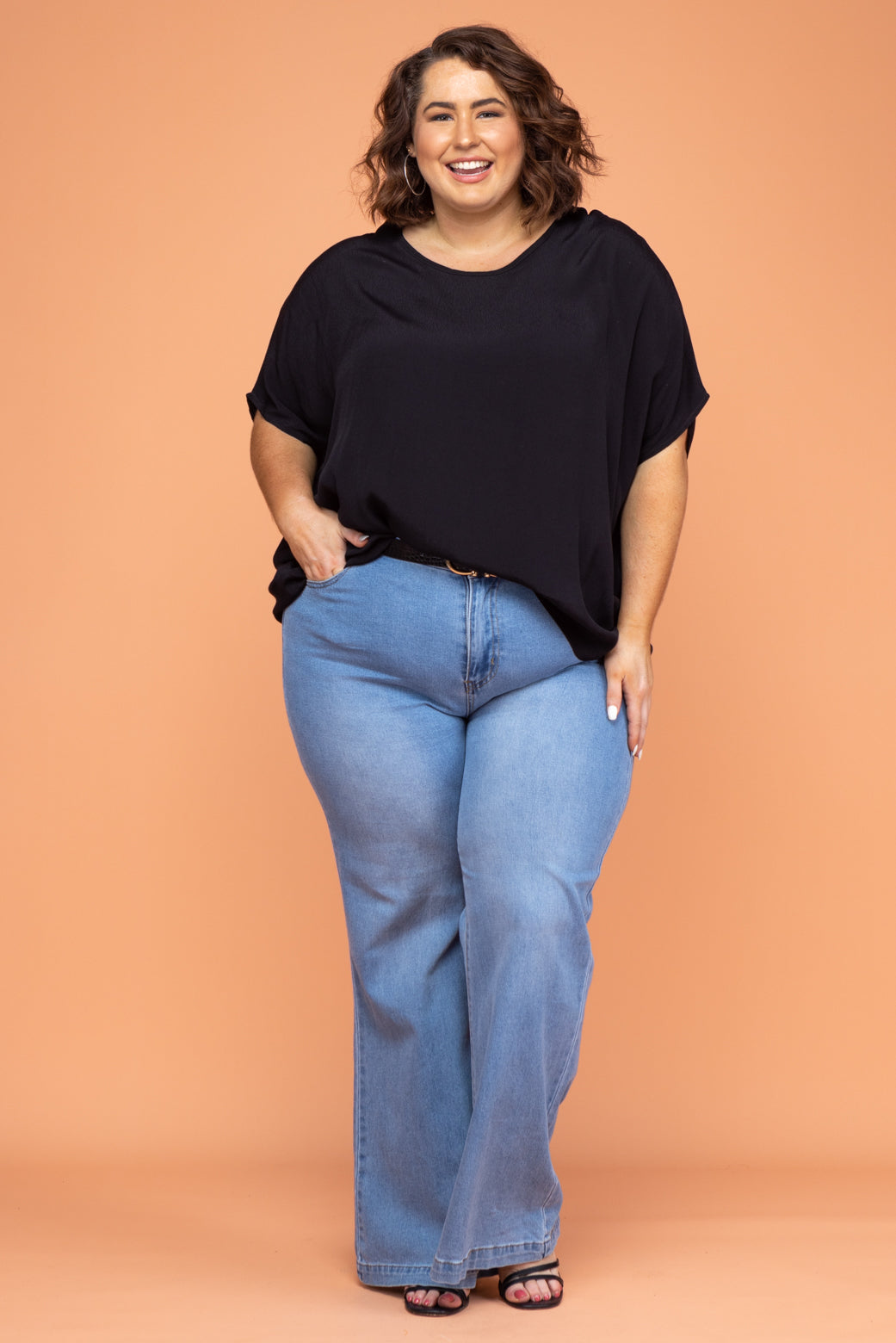 Brodie Drape Top Black