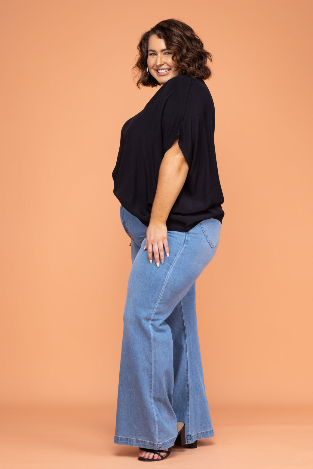 Brodie Drape Top Black